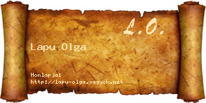 Lapu Olga névjegykártya