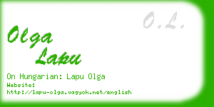 olga lapu business card